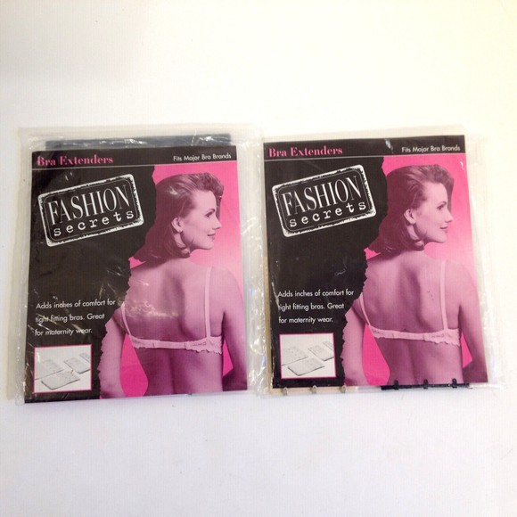 Fashion Secrets 2 Packs Soft Back Bra Extenders 3 -1.5" 2 -2"  5 Extenders - Picture 9 of 10